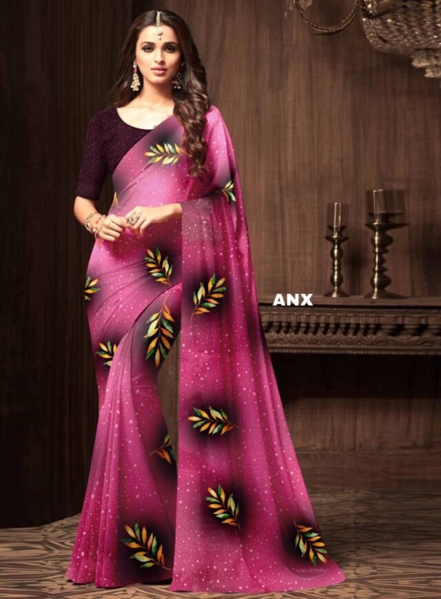 Heavy Satin Silk Digital Printed Saree 02