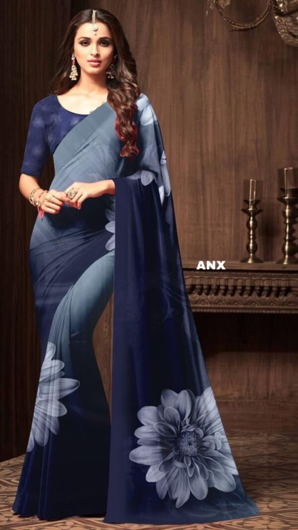 Heavy Satin Silk Digital Printed Saree 05