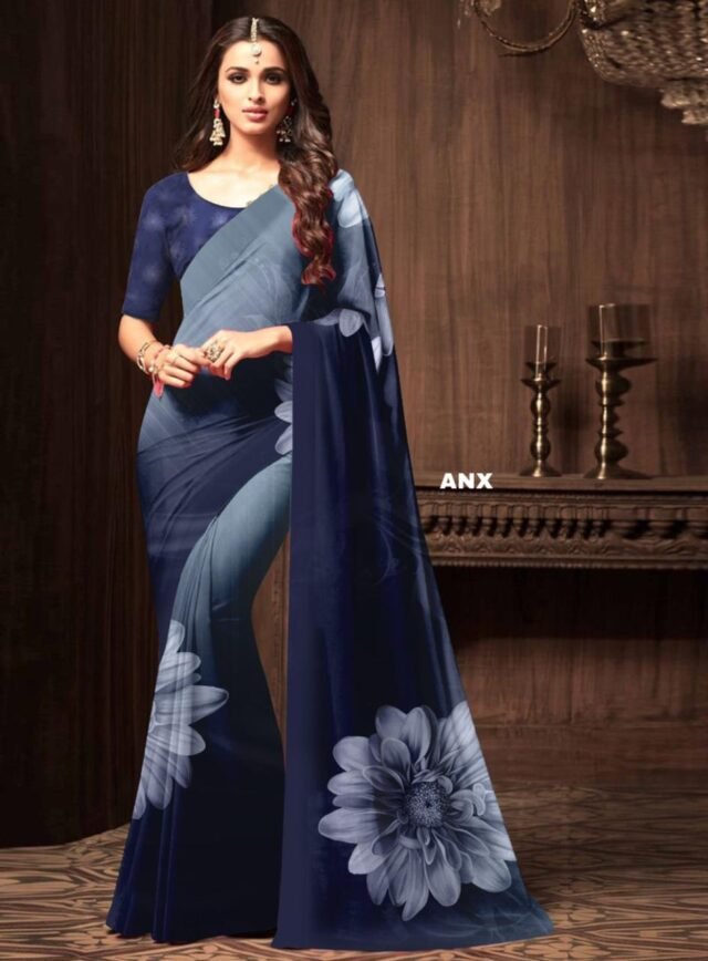 Heavy Satin Silk Digital Printed Saree 05