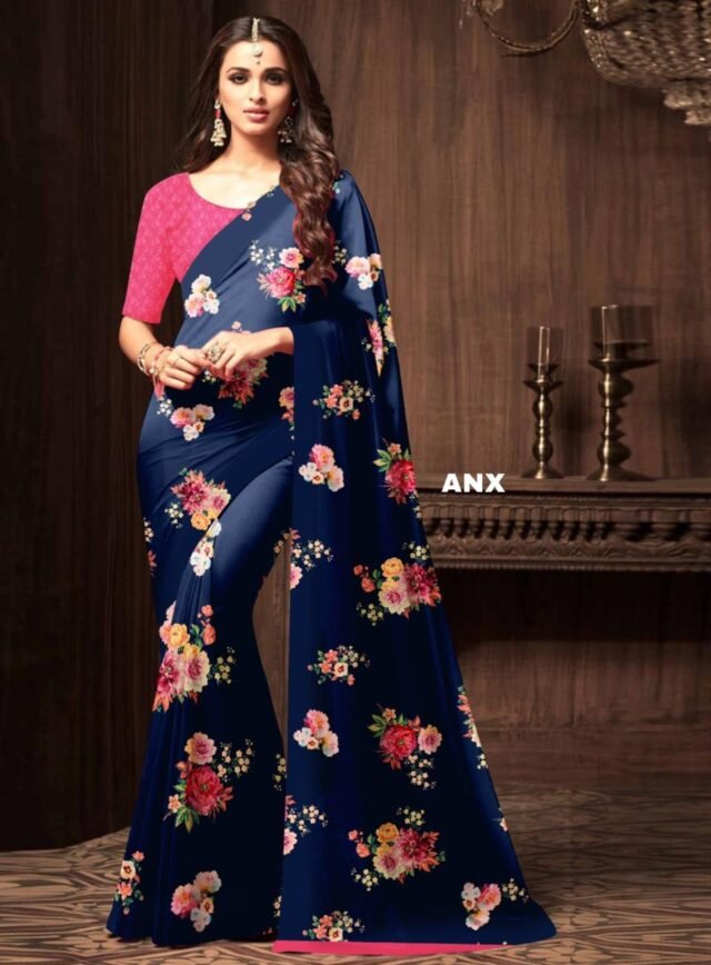 Heavy Satin Silk Digital Printed Saree 06