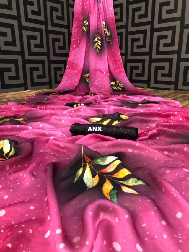 Heavy Satin Silk Digital Printed Saree 02