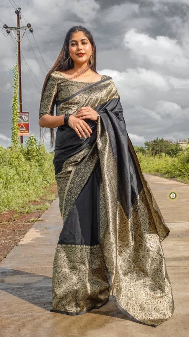 Exclusive Soft Lichi Silk Banarasi Saree 01