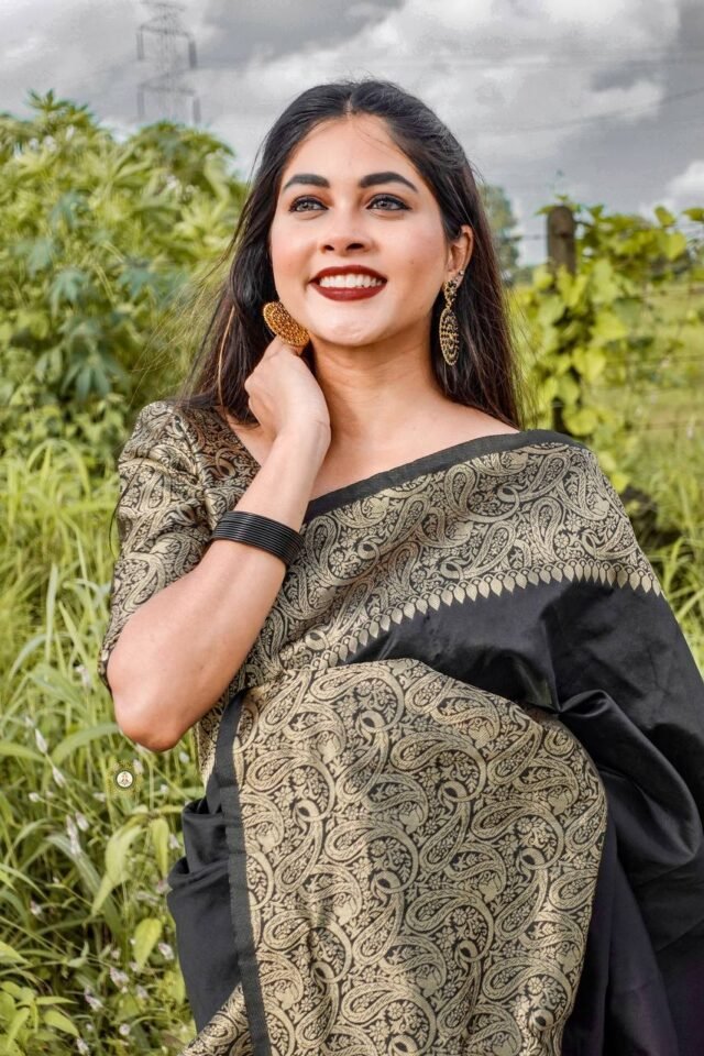 Exclusive Soft Lichi Silk Banarasi Saree 01