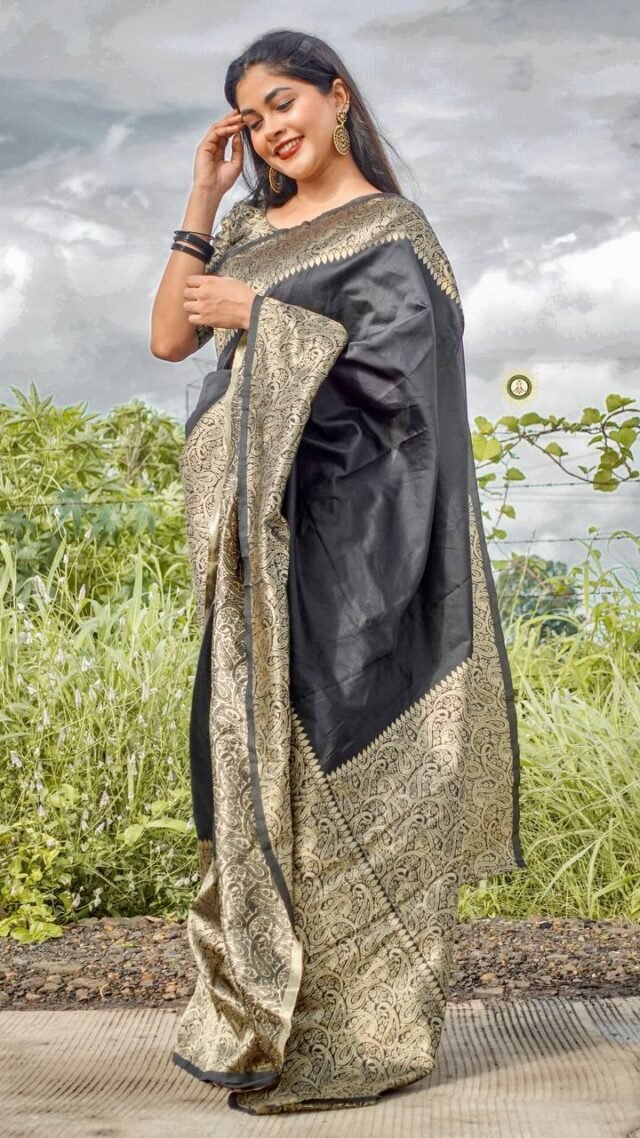 Exclusive Soft Lichi Silk Banarasi Saree 01