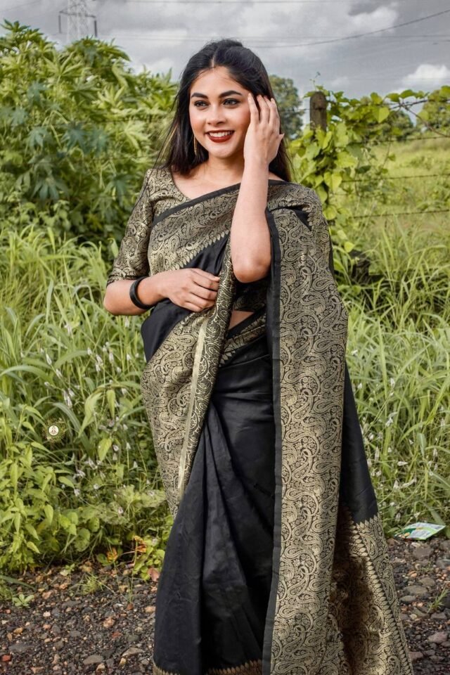 Exclusive Soft Lichi Silk Banarasi Saree 01