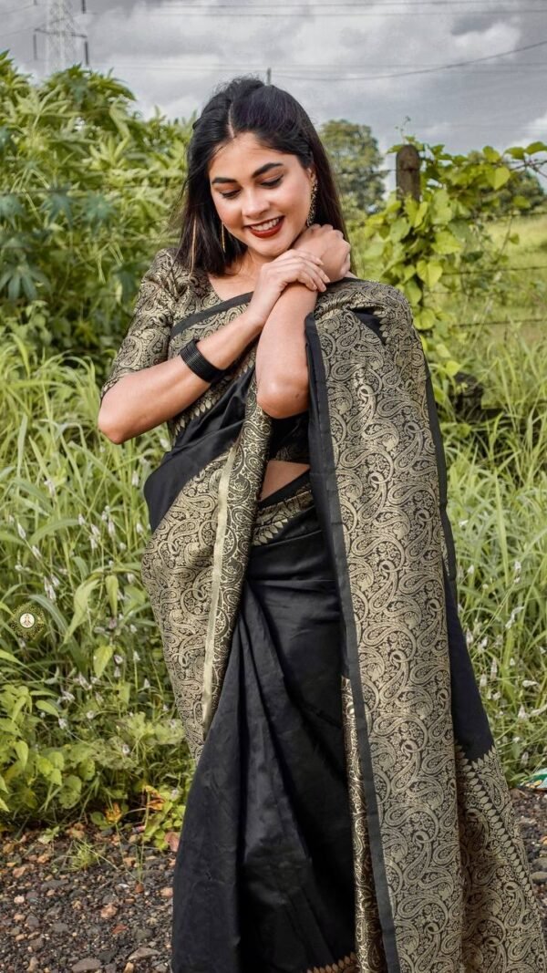 Exclusive Soft Lichi Silk Banarasi Saree 01