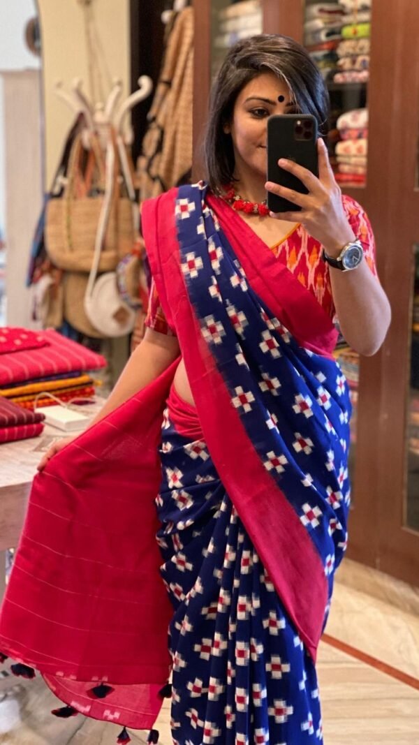 Pure Linen Digital Print Sarees 01