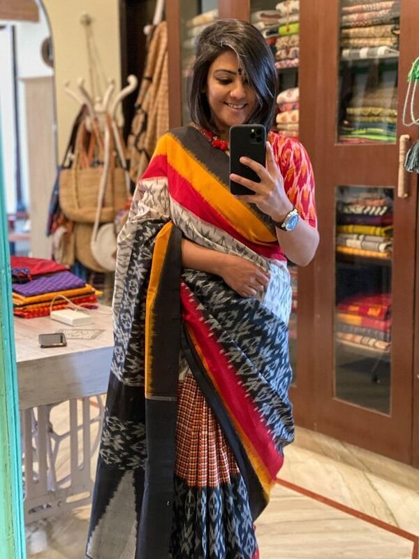 Pure Linen Digital Print Sarees 02