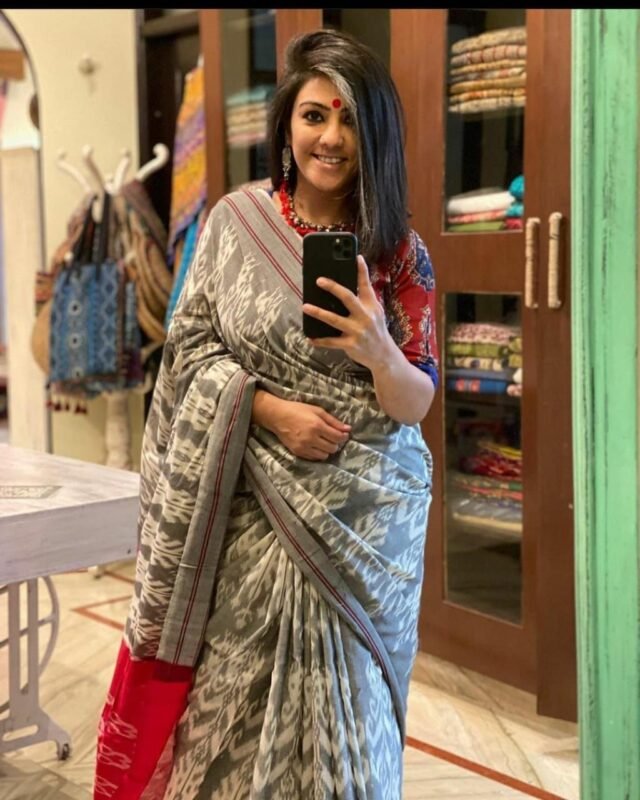 Pure Linen Digital Print Sarees 03