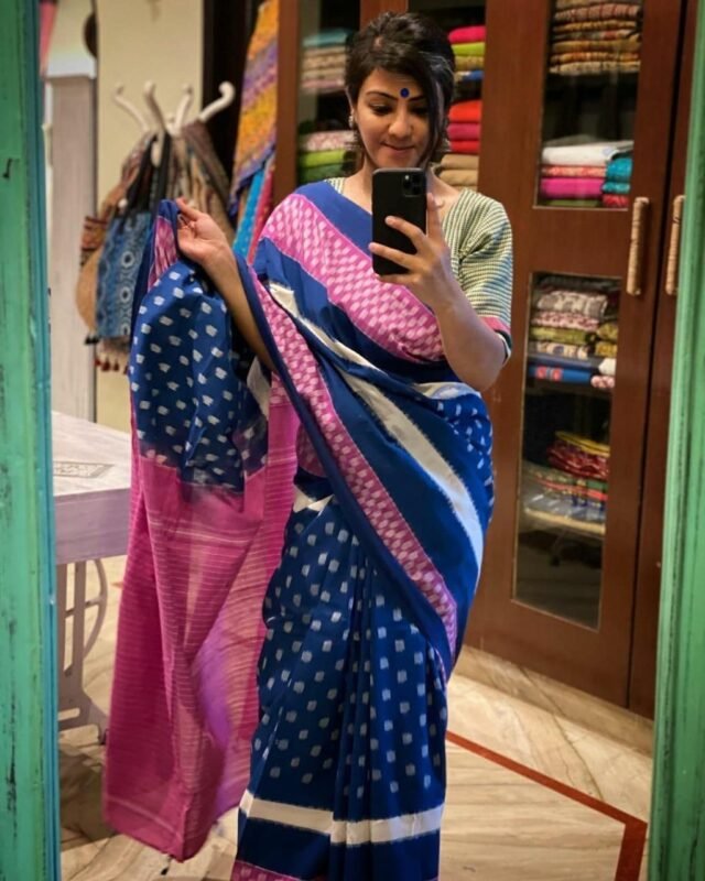 Pure Linen Digital Print Sarees 11