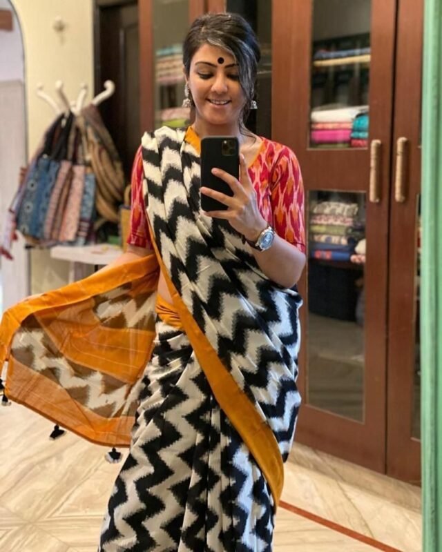 Pure Linen Digital Print Sarees 14
