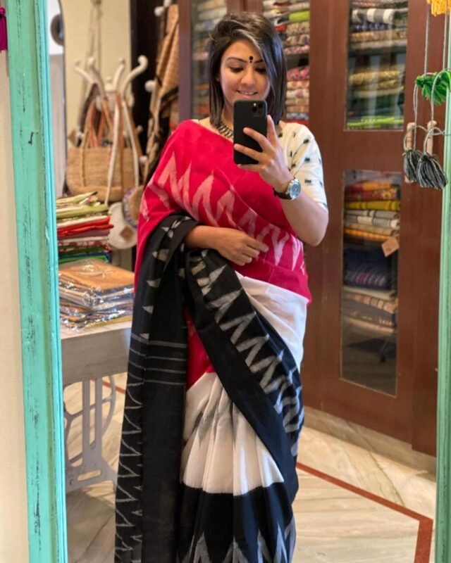 Pure Linen Digital Print Sarees 15
