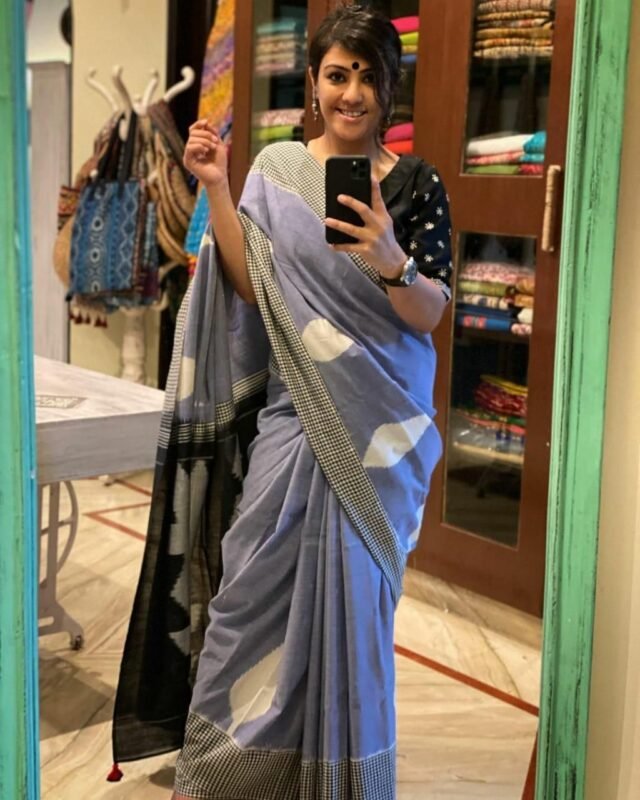 Pure Linen Digital Print Sarees 18