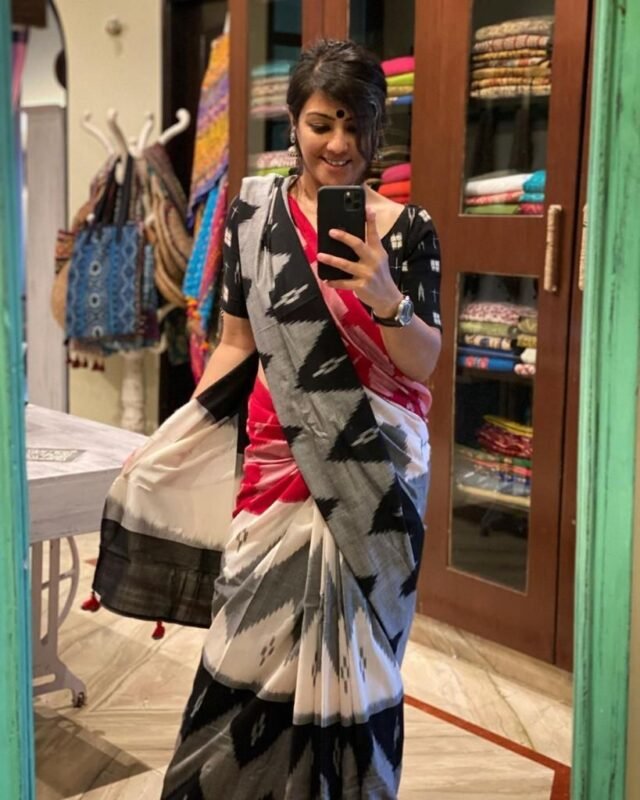 Pure Linen Digital Print Sarees 19