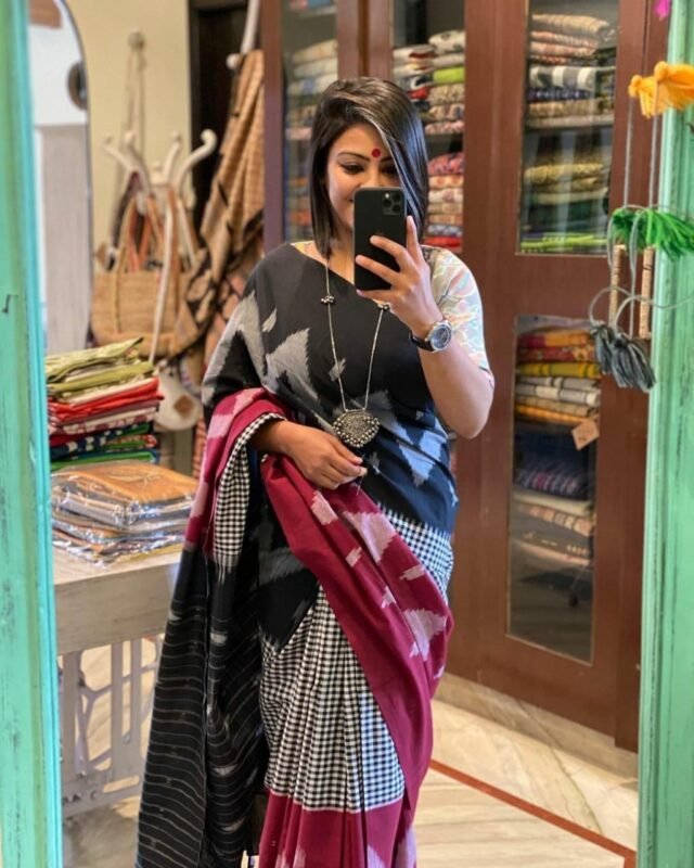 Pure Linen Digital Print Sarees 20