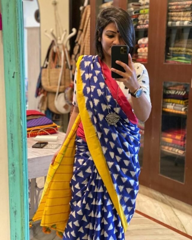 Pure Linen Digital Print Sarees 21