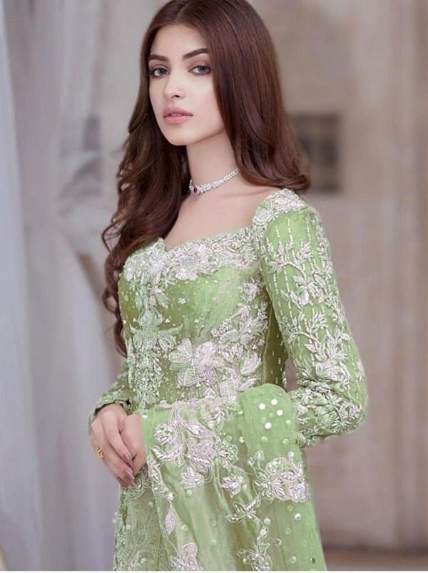 Pakistani Suits Butterfly Net Heavy Embroidered with Moti Work 07