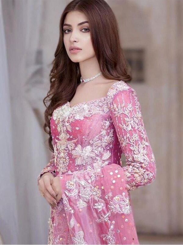 Pakistani Suits Butterfly Net Heavy Embroidered with Moti Work 08