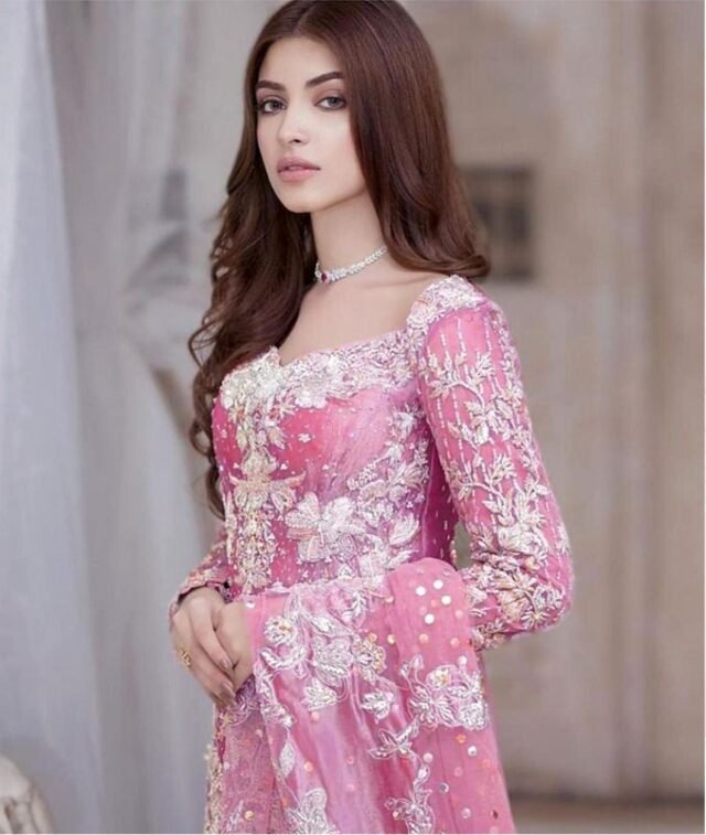 Pakistani Suits Butterfly Net Heavy Embroidered with Moti Work 08