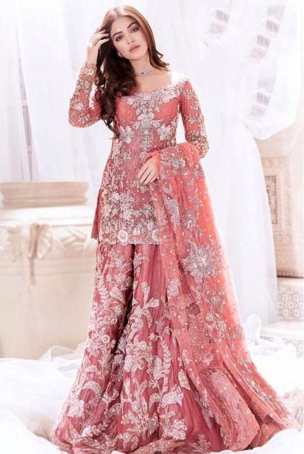 Pakistani Suits Butterfly Net Heavy Embroidered with Moti Work 09