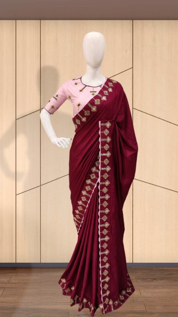 Pure Dola Silk with Heavy Work Saree 08