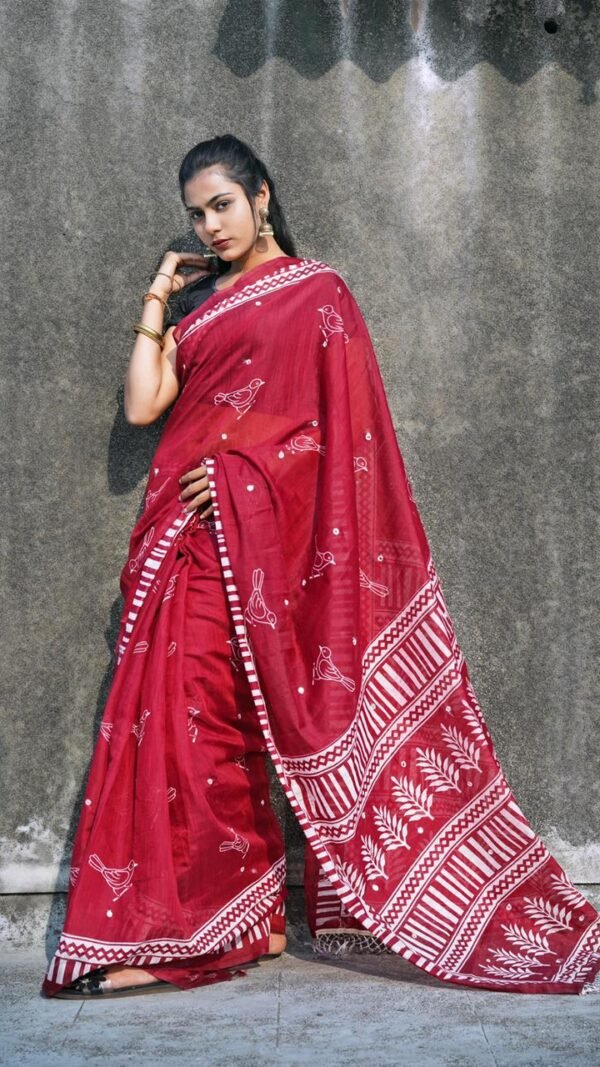 Premium Soft Linen Saree 05