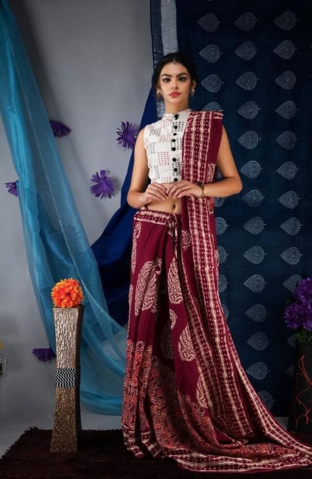 Premium Soft Linen Saree 06