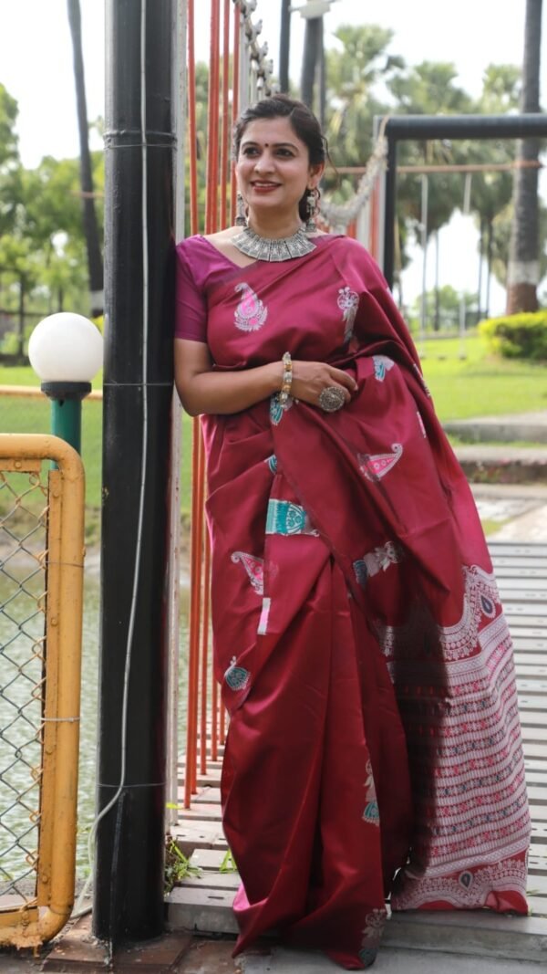 Rich Soft Silk Saree with Heavy Jacquard Border 07