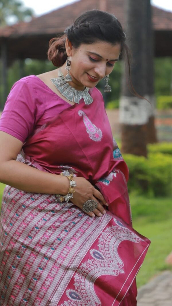 Rich Soft Silk Saree with Heavy Jacquard Border 07