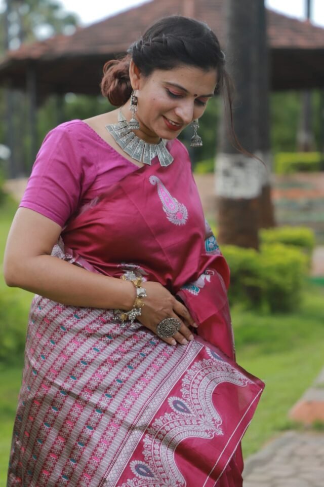 Rich Soft Silk Saree with Heavy Jacquard Border 07