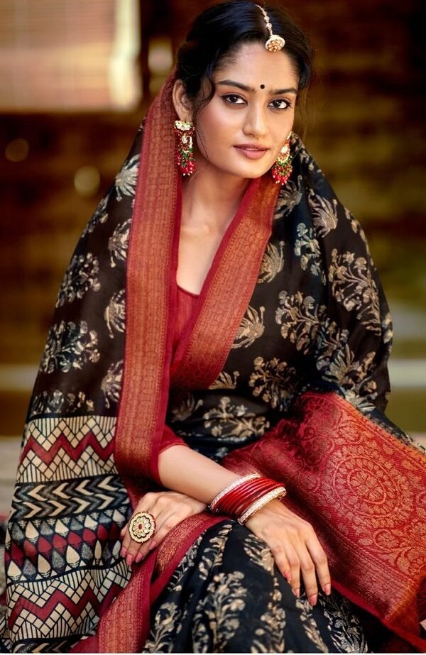 Cotton Silk with Weaving Border in Antiques Zari Saree 05