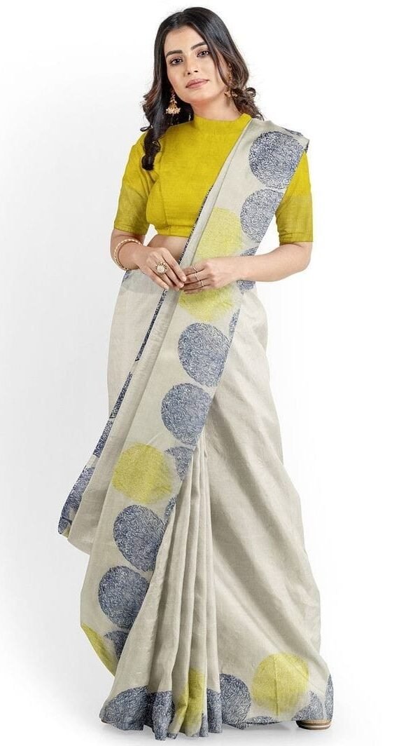 Exclusive Smooth Chanderi Linen Saree 02