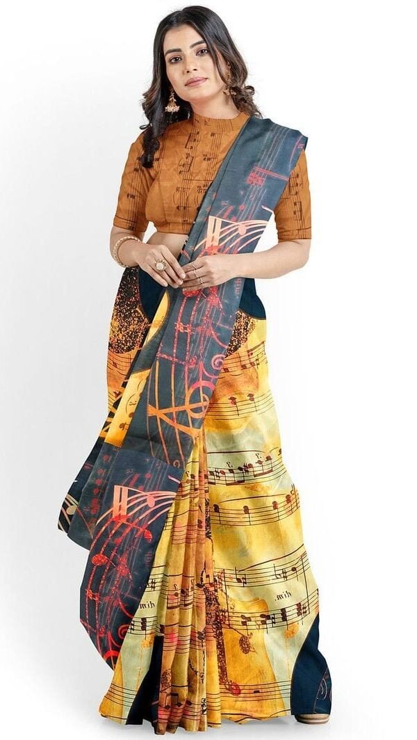 Exclusive Smooth Chanderi Linen Saree 06