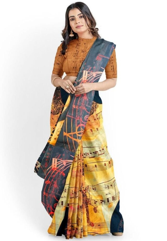 Exclusive Smooth Chanderi Linen Saree 06