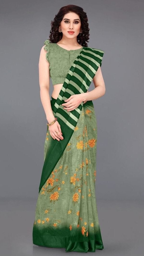 Exclusive Smooth Chanderi Linen Saree 07