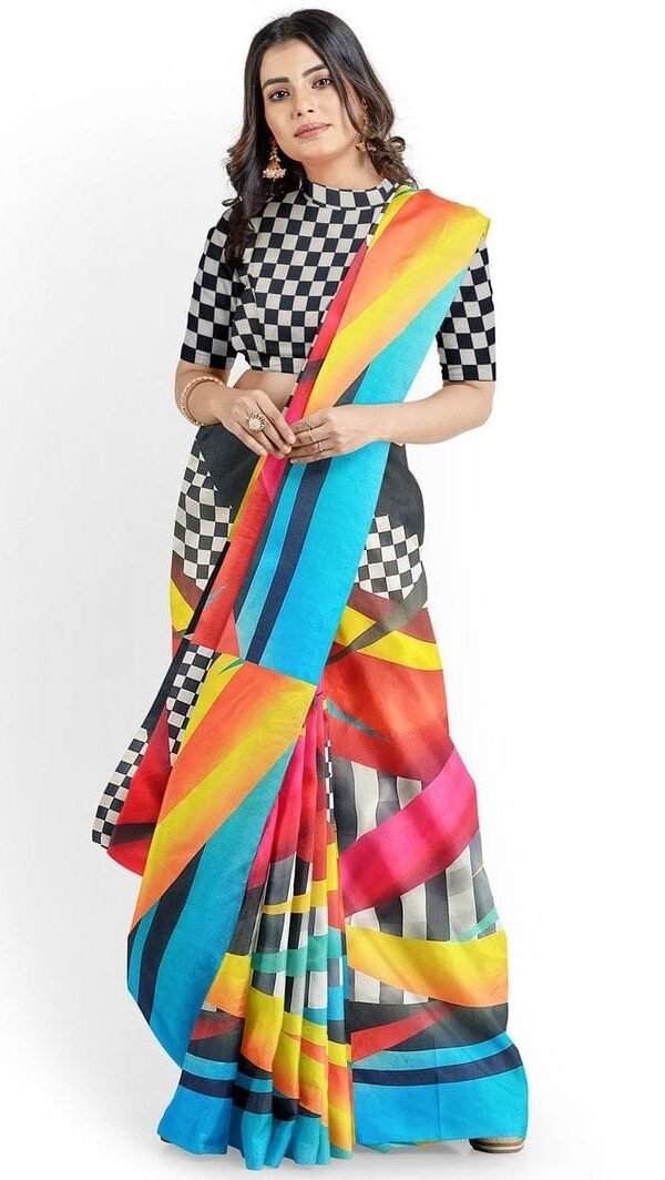 Exclusive Smooth Chanderi Linen Saree 09