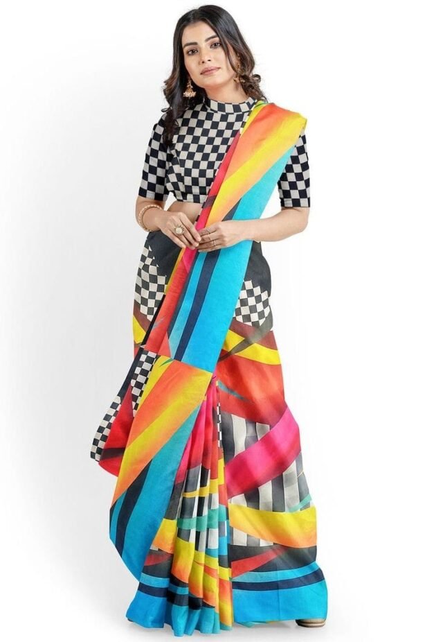 Exclusive Smooth Chanderi Linen Saree 09