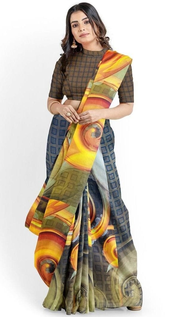 Exclusive Smooth Chanderi Linen Saree 10