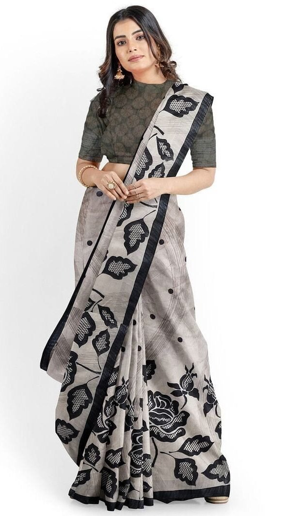 Exclusive Smooth Chanderi Linen Saree 12