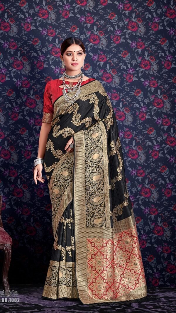 Soft Silk Weaving With Leheriya Zari Weaving Saree 01