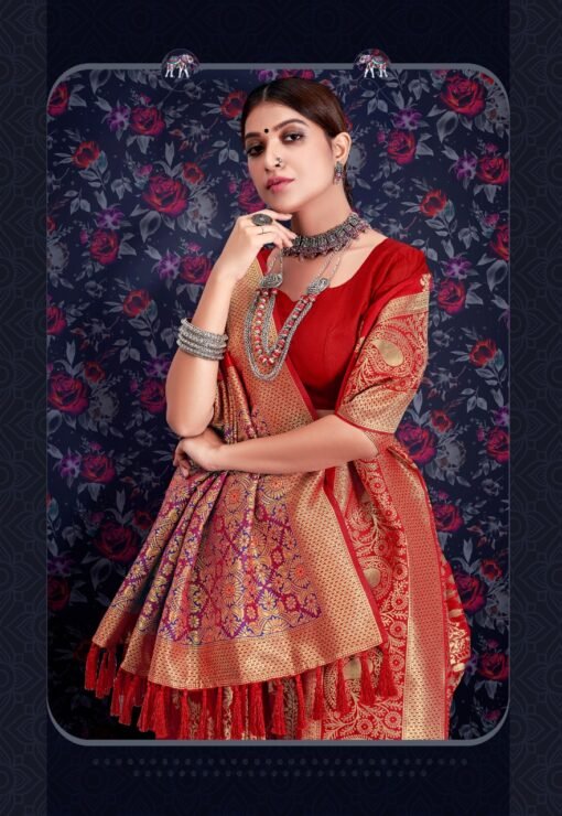 Soft Silk Weaving With Leheriya Zari Weaving Saree 02