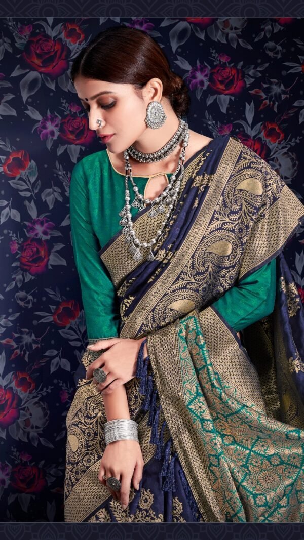 Soft Silk Weaving With Leheriya Zari Weaving Saree 03