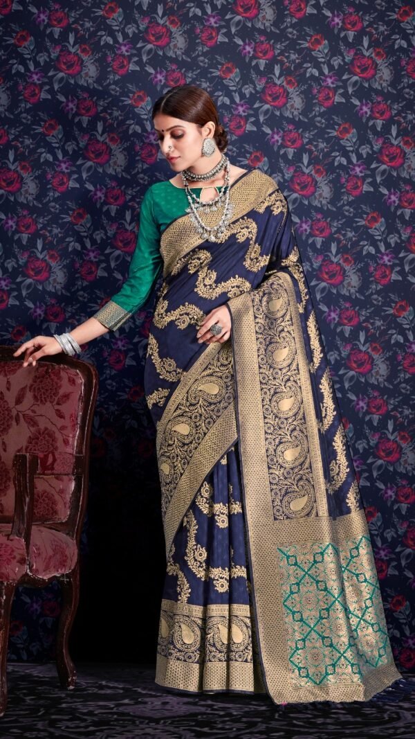 Soft Silk Weaving With Leheriya Zari Weaving Saree 03