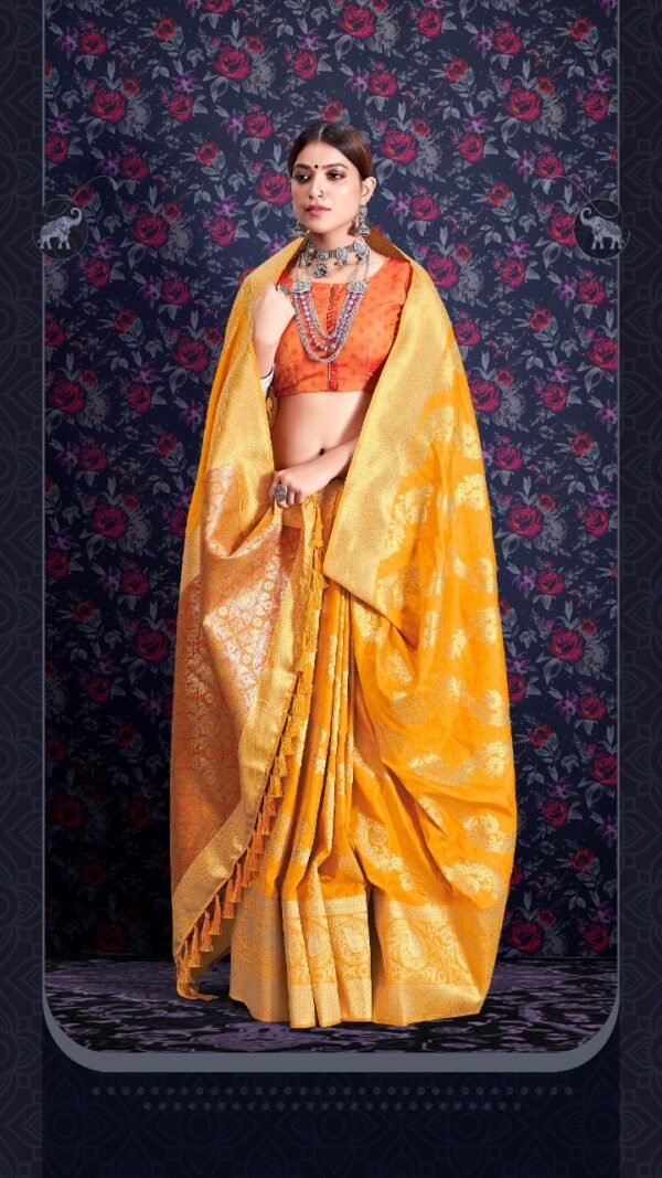 Soft Silk Weaving With Leheriya Zari Weaving Saree 05