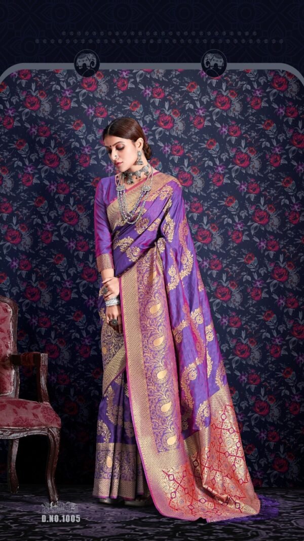 Soft Silk Weaving With Leheriya Zari Weaving Saree 04
