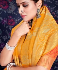 Soft Silk Weaving With Leheriya Zari Weaving Saree 05