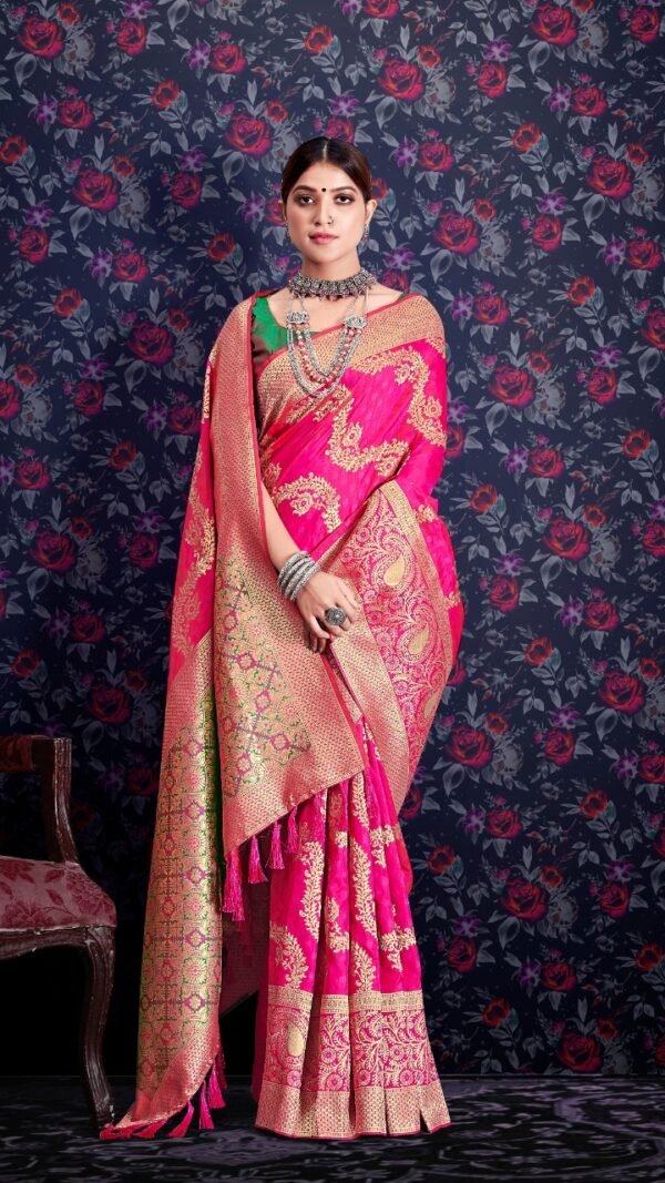 Soft Silk Weaving With Leheriya Zari Weaving Saree 06