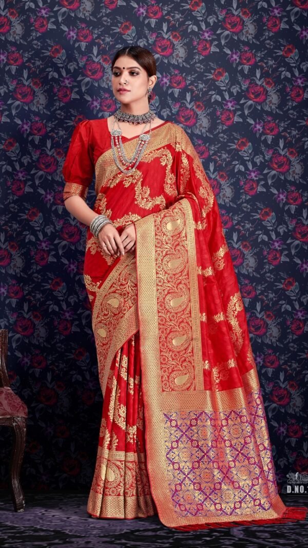 Soft Silk Weaving With Leheriya Zari Weaving Saree 02