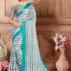 Japan Satin with Digital Print Saree 03