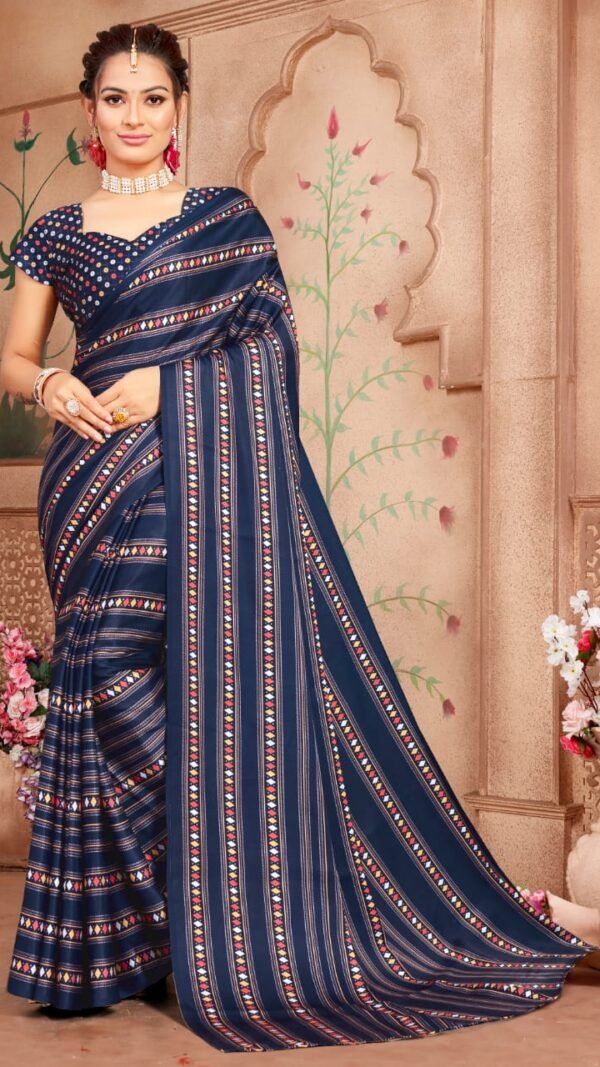 Japan Satin with Digital Print Saree 06